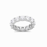 14K White Gold Round Brilliant Diamond Eternity Band (4.10 ct)